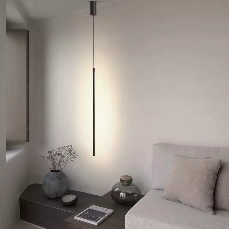 Schwarze lineare industrielle LED-Streifen-Pendelleuchte