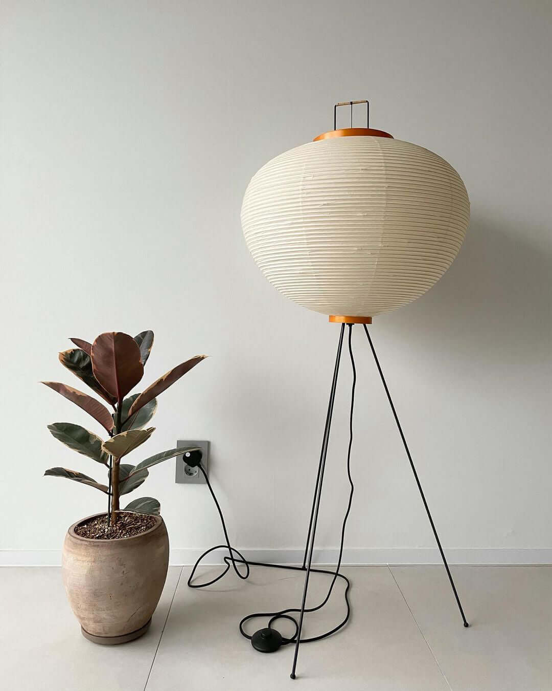 Rice Paper Floor Lamp - Bamboo Frame Soft Light for Living Room