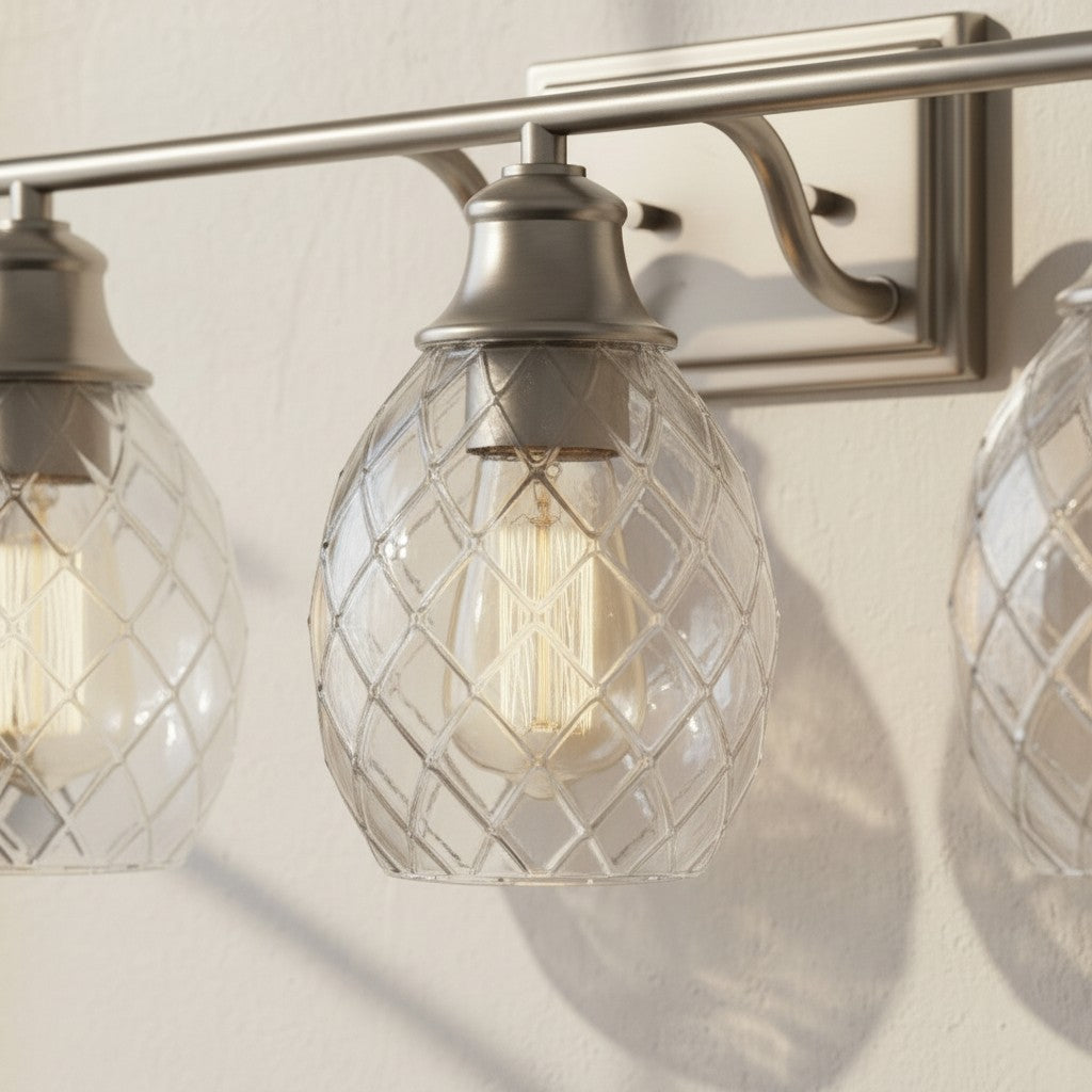Nixora Modern Farmhouse Ribbed Design Wall Lamp - Decorative Lighting for Bathroom and Hallway