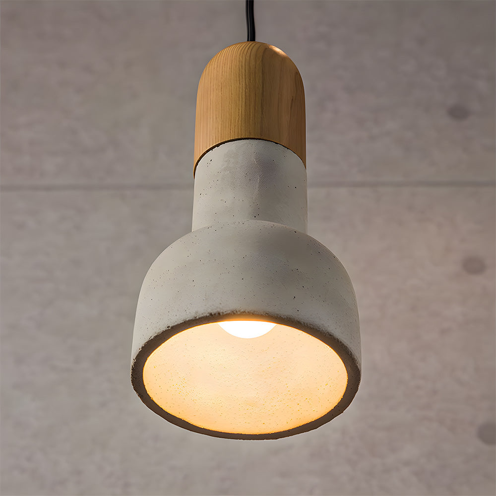 Colorful Minimalist Pendant Light - Cement Fixture for Living Room
