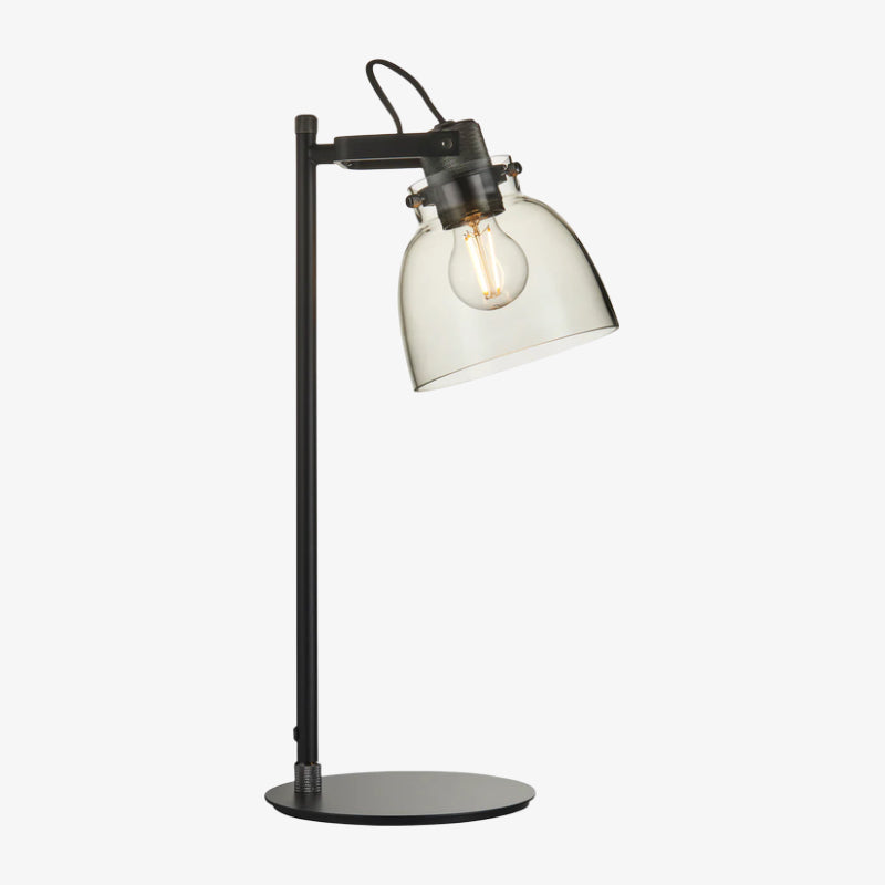 Readium Adjustable Table Lamp - Industrial Metal and Dome Glass for Bedroom and Study