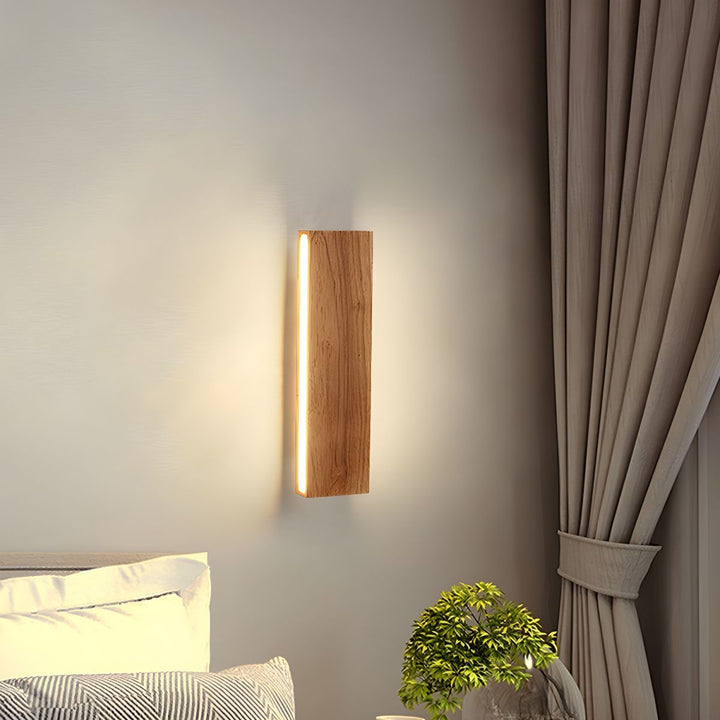 Modern Wood Wall Light - Rotatable Fixture for Dining Room