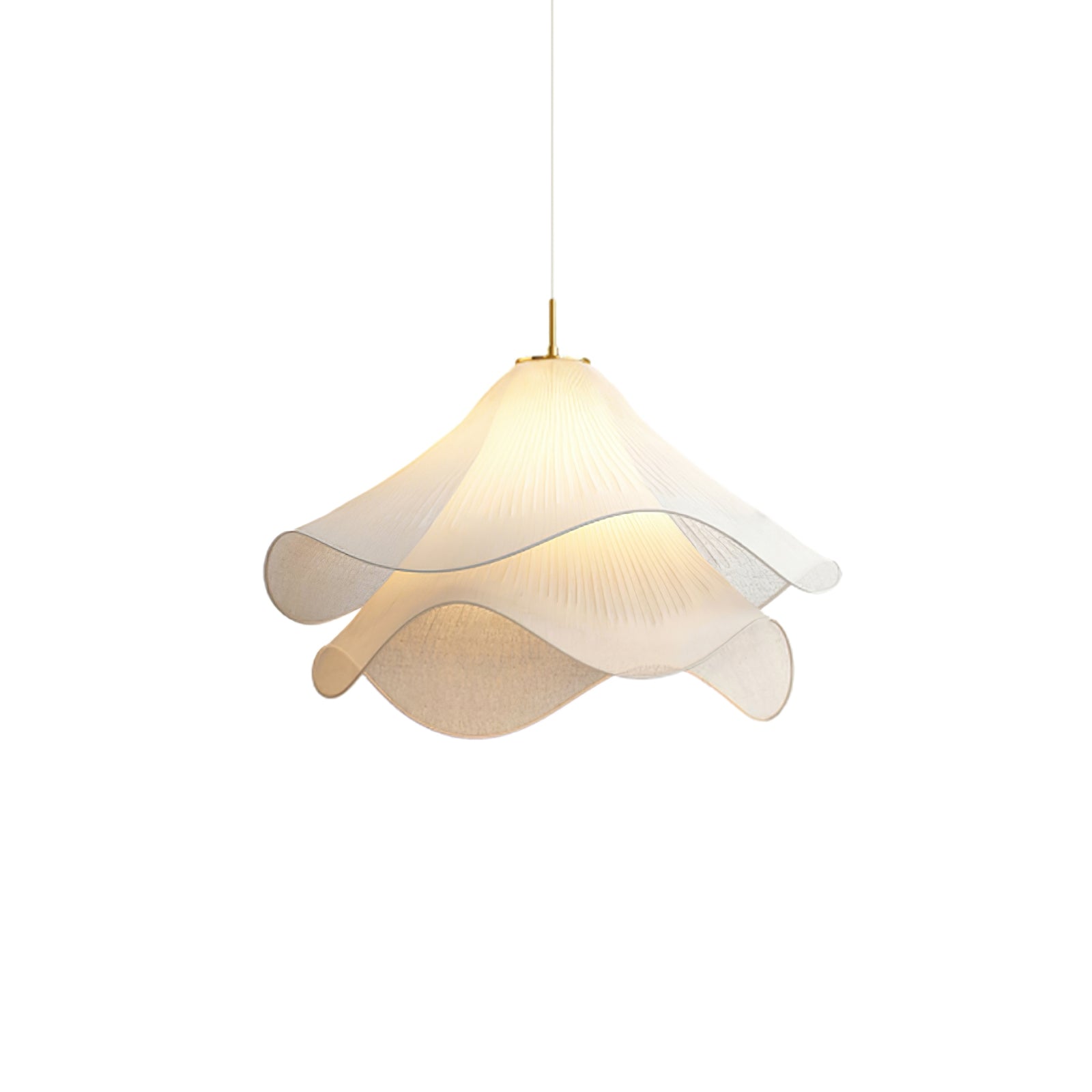 Ethereal Bloom French Floral Pleated Fabric Pendant Light