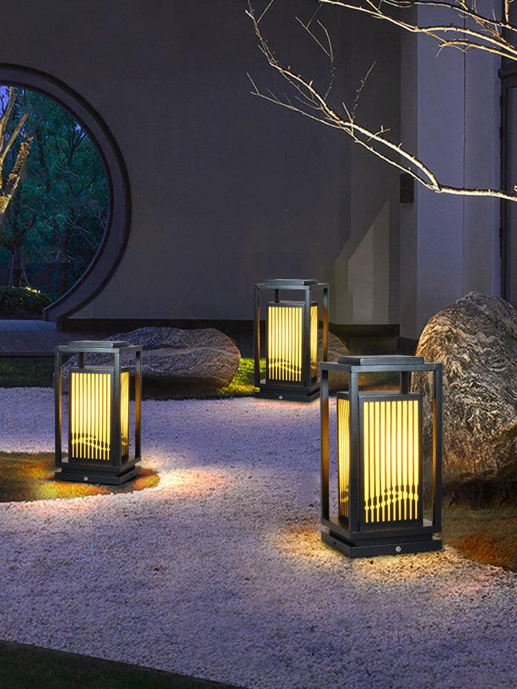 Quadratische Käfig-Gartenleuchte – Metall-Retro-Klassiker-Dekorlampe für den Außenbereich