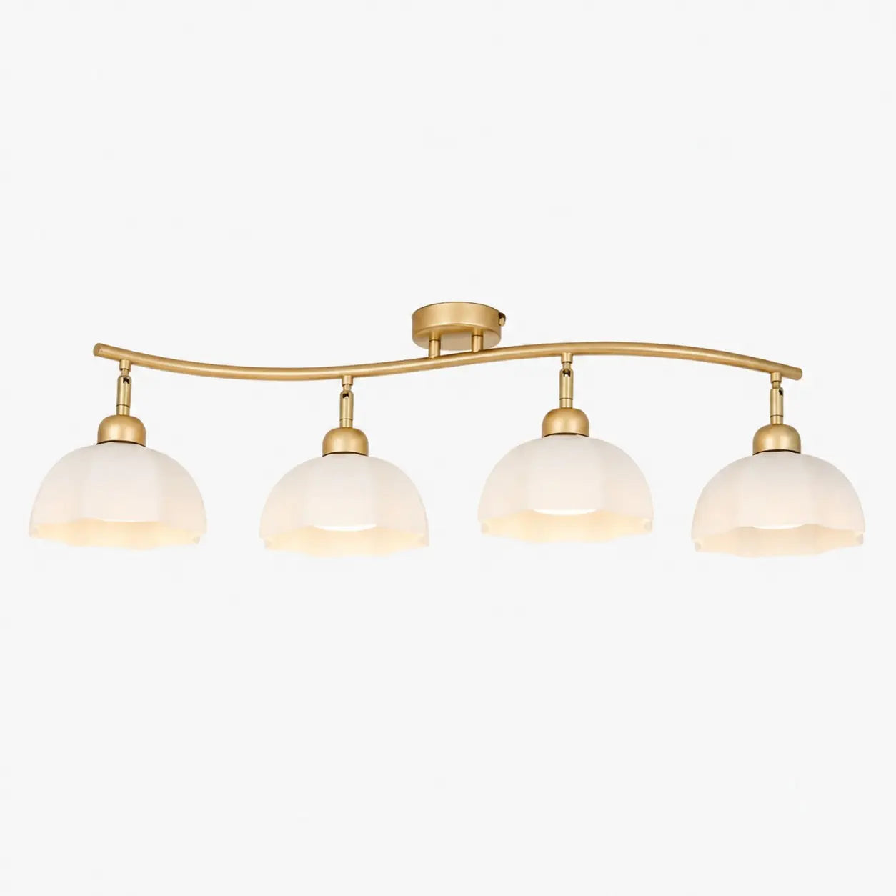 Gold 4-light linear ceiling light