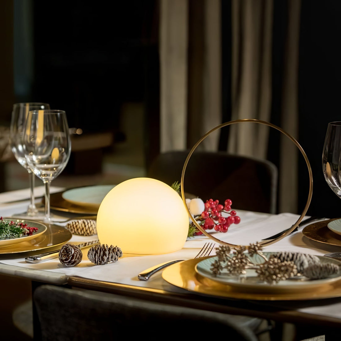 Dome Table Lamp - Portable Ambient Light for Living Room & Bedroom