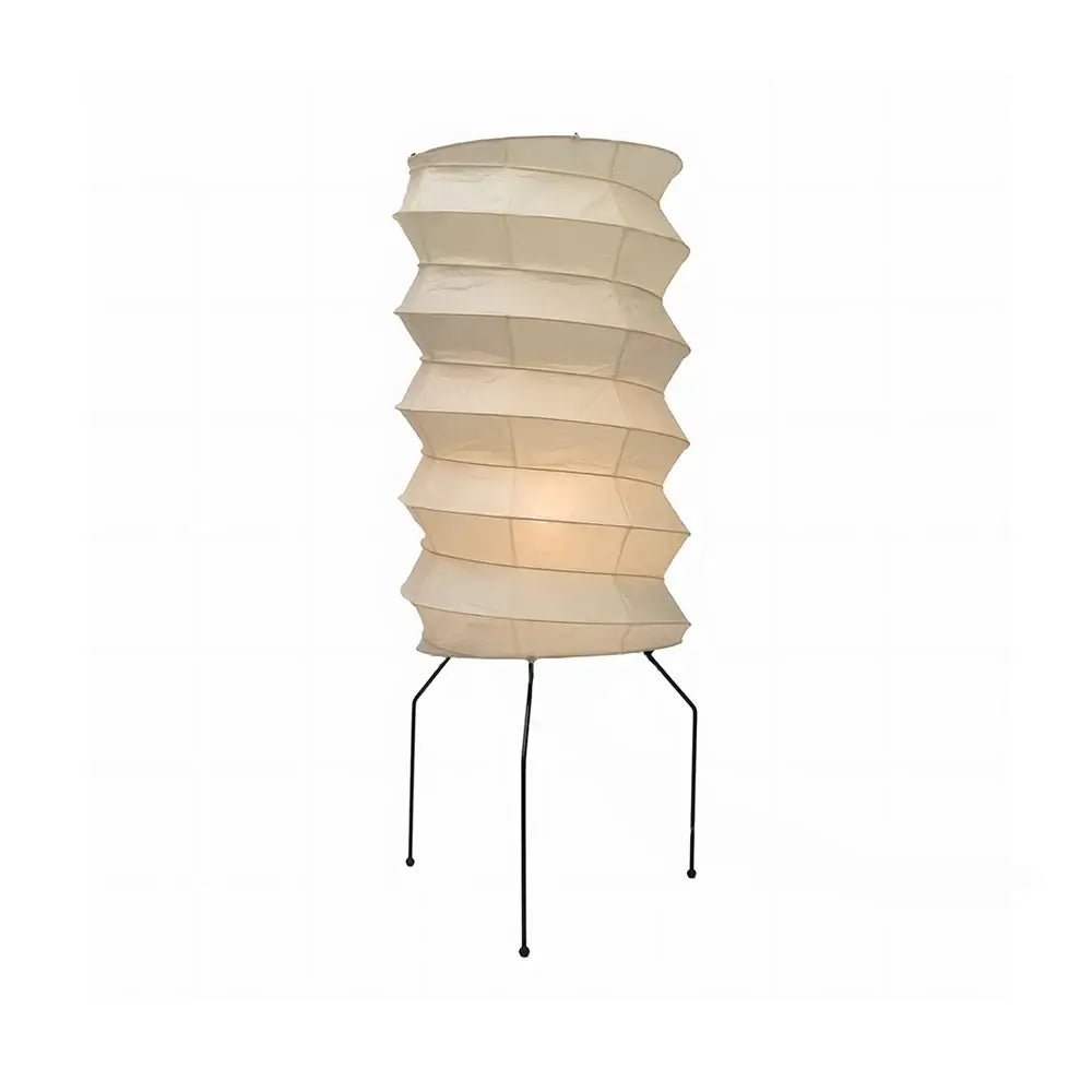 Japandi-Style Floor Lamp - Rice paper Pleated Lamp for Bedroom