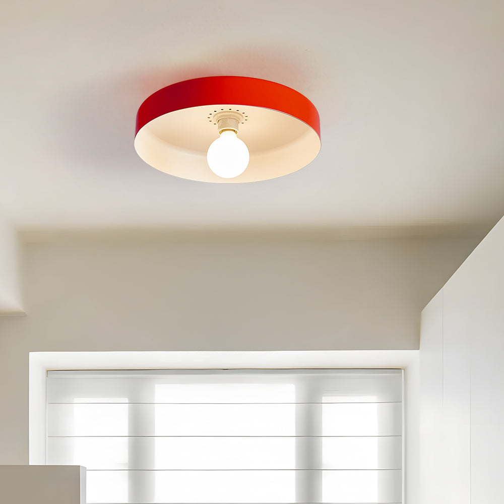 Flush Mount Art Decor Ceiling Light - Iron Round Fixture for Entryway
