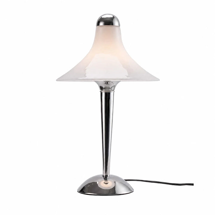 White trumpet table lamp product view