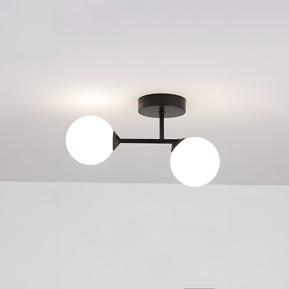 Nordic Glass Ceiling Light - Irregular Shape Fixture for Hallway