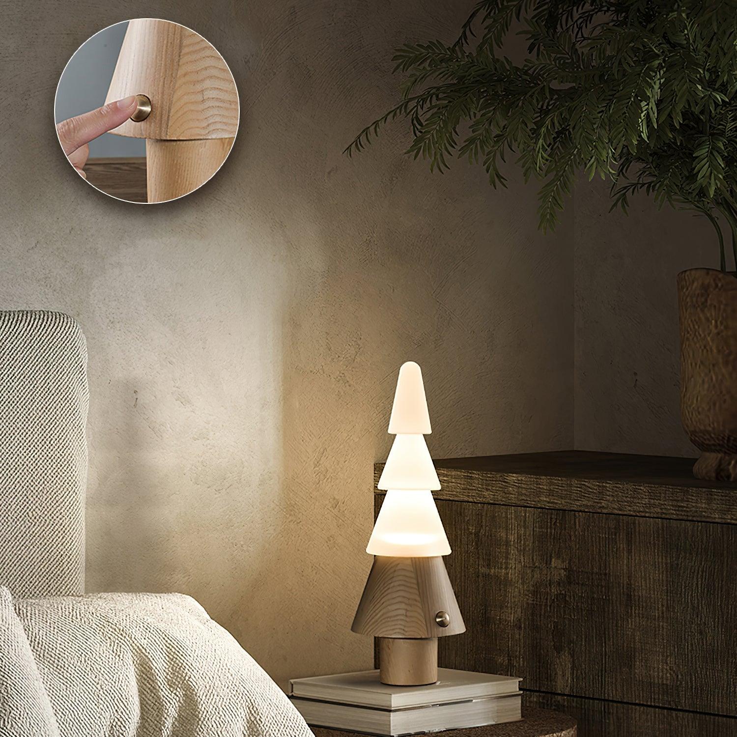 Tree Table Lamp - Built-in Battery Adjustable Night Light