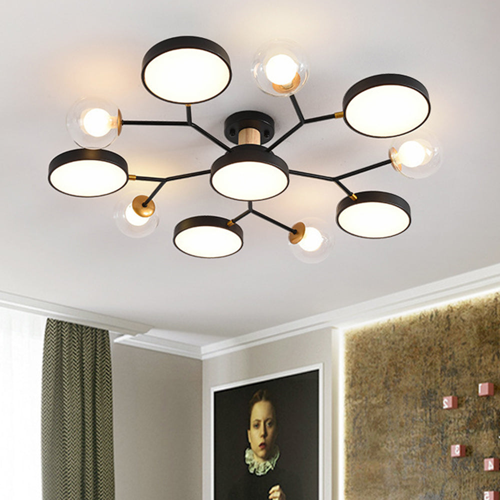Branch LED Acryl Deckenleuchte - Kreatives Scheibendesign fürs Wohnzimmer