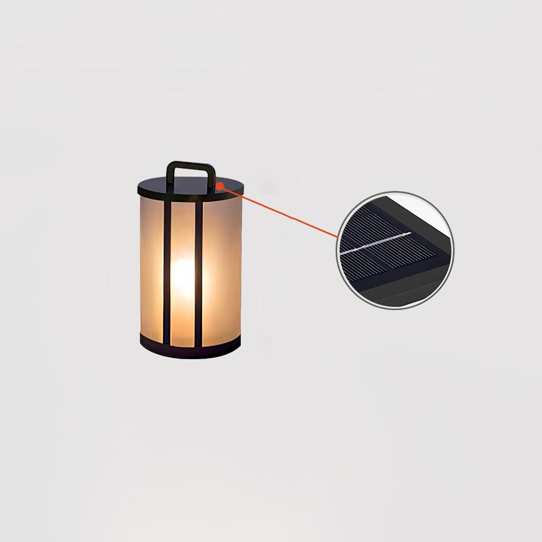 Runde Laterne Außenlampe - Acrylsäule Warmes Licht für den Gang