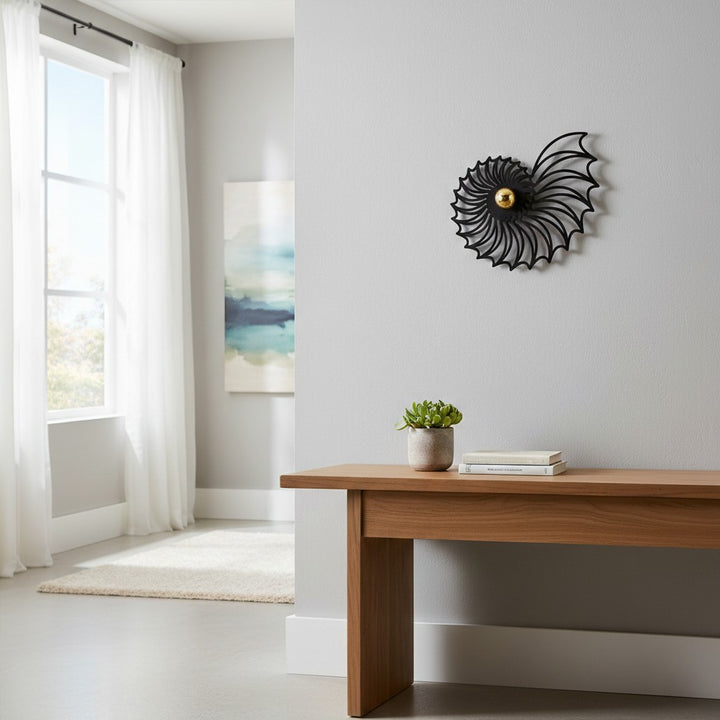 Spiralyn Nautilus Shell Silhouette Modern Wall Lamp - Lighting for Living Room
