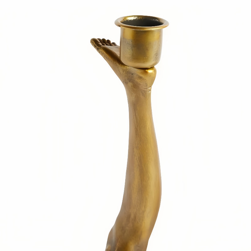 Kickra Leg-Inspired Candle Holder - Sculptural Resin Holder for Dining Room U22