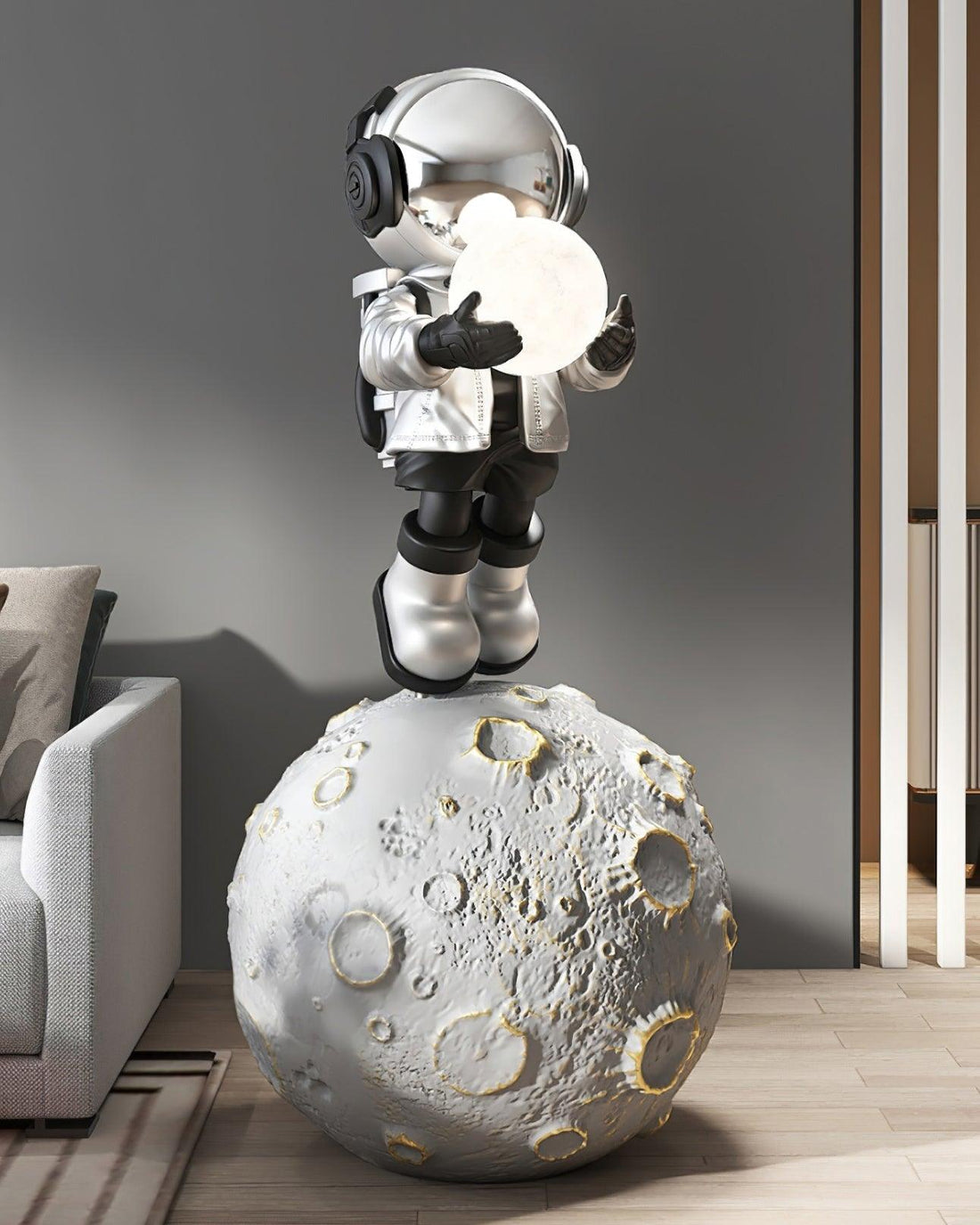 Astronaut Floor Lamp - Built-in Battery LED Light for Living Room Decor