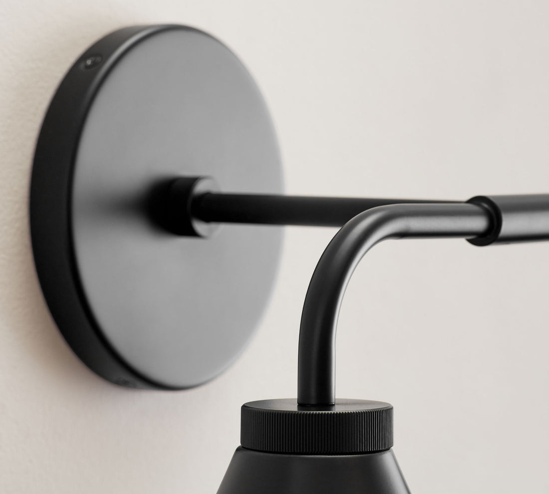 Korvi Metal Cone Wall Lamp - Classic Multi-Head Tapered Wall Sconce