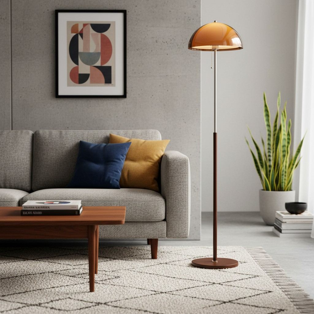 Afterglow Modern Statement Floor Lamp – Clean Line Standing Light for Bedroom Setting