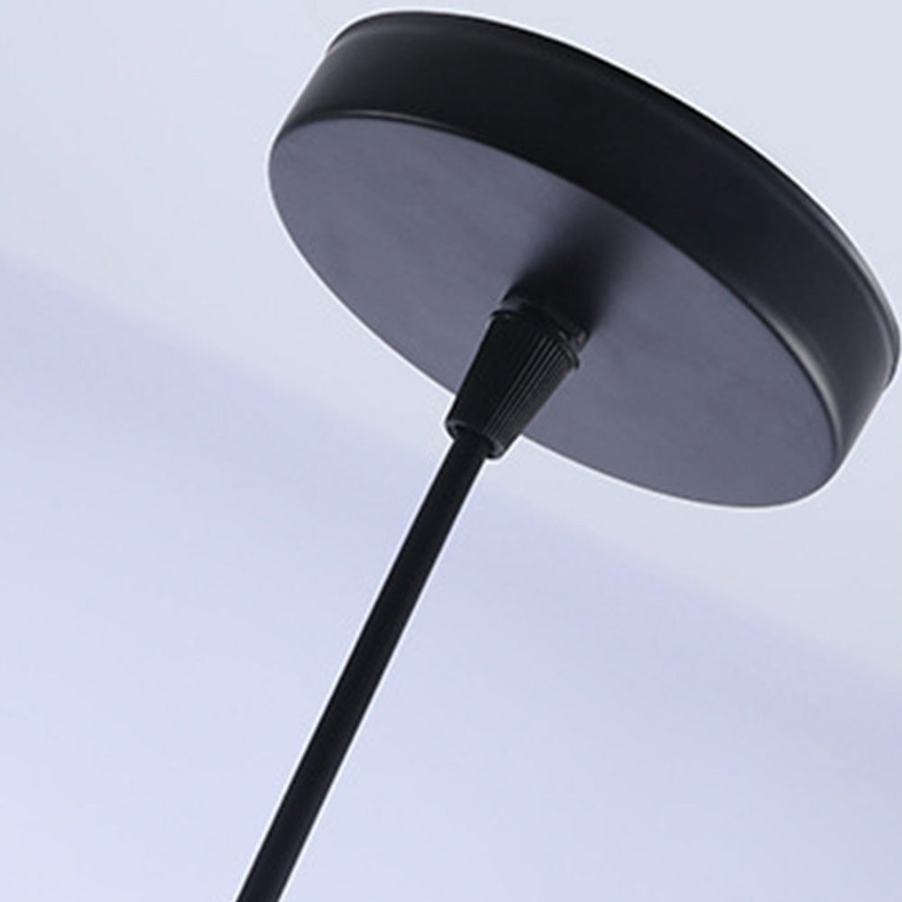 Retro Striped Glass Pendant Light - Creative Bowl Design for Bedroom