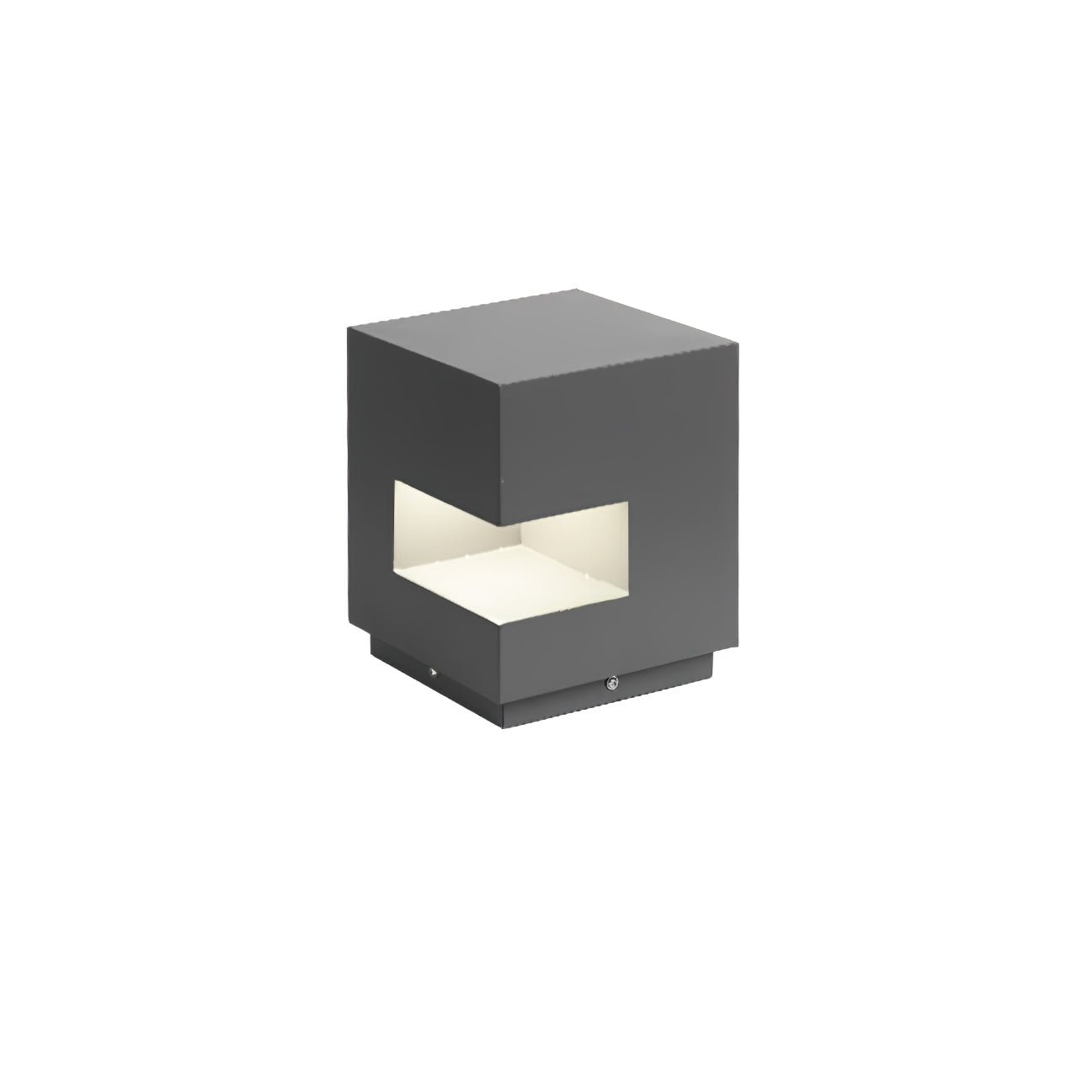 Cube Post Outdoor Light - Cube Outdoor Lamp Great for Courtyards
