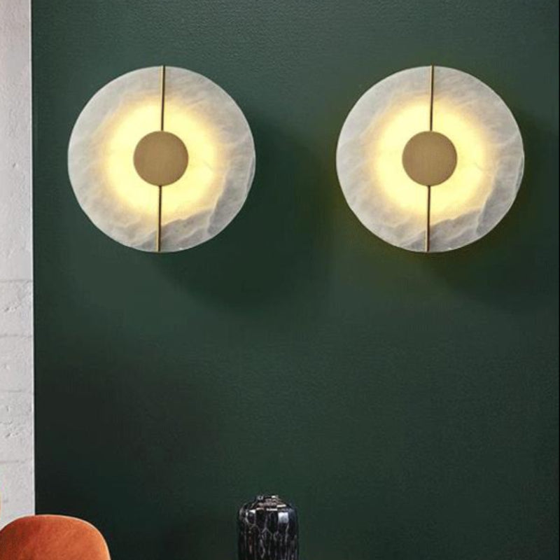 Creative Disc Symmetry Alabaster Wall Lamp