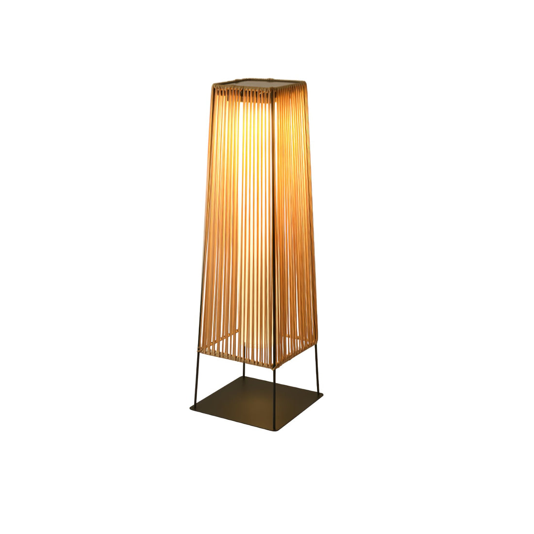 Kunststoff-Rattan-Außenpfostenleuchte - Solar-Pfostenlampe Ideal