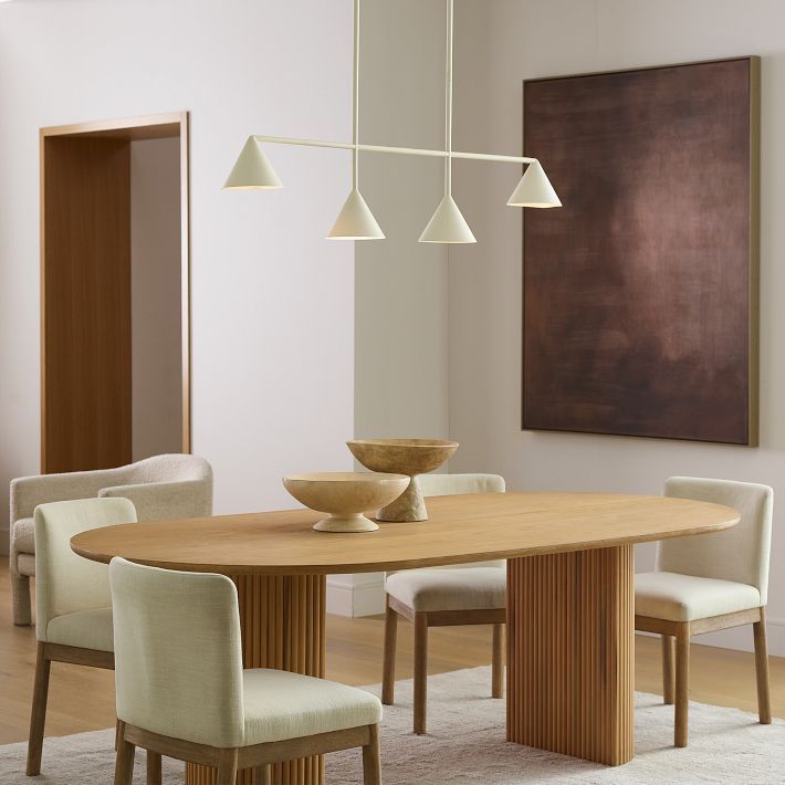 Brivana Modern Metal Chandelier - Black Cone Pendant Lamp for Office