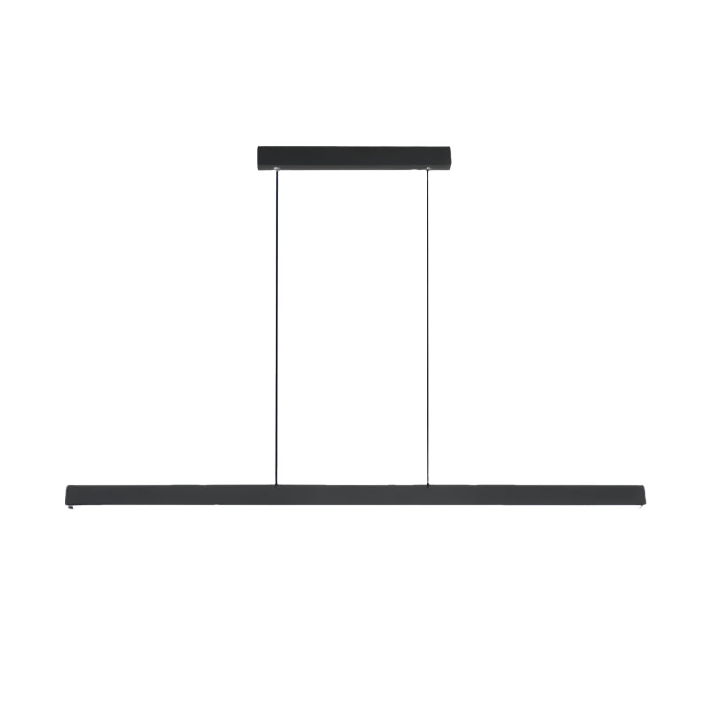Schwarzer linearer Industrie-Kronleuchter aus Metall