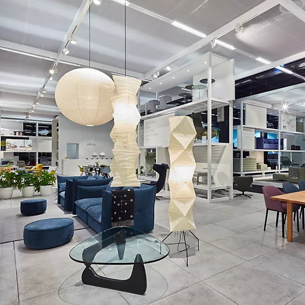 Rice Paper Floor Lamp - Bamboo Frame Soft Light for Living Room