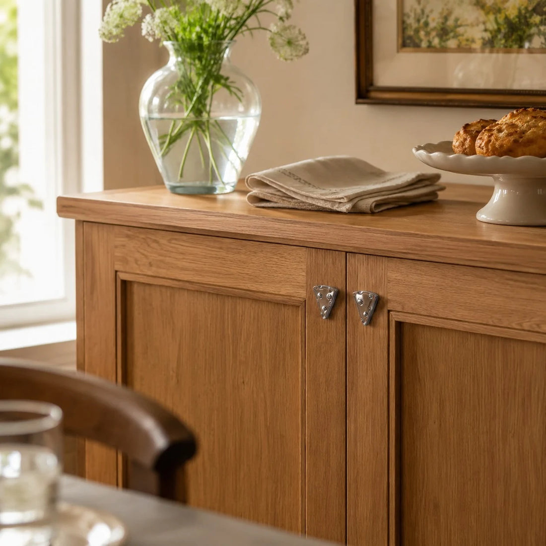 cheese-inspired copper cabinet knob