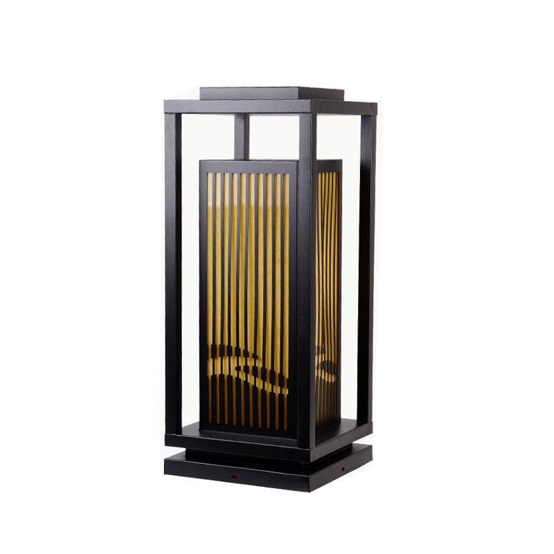 Quadratische Käfig-Gartenleuchte – Metall-Retro-Klassiker-Dekorlampe für den Außenbereich