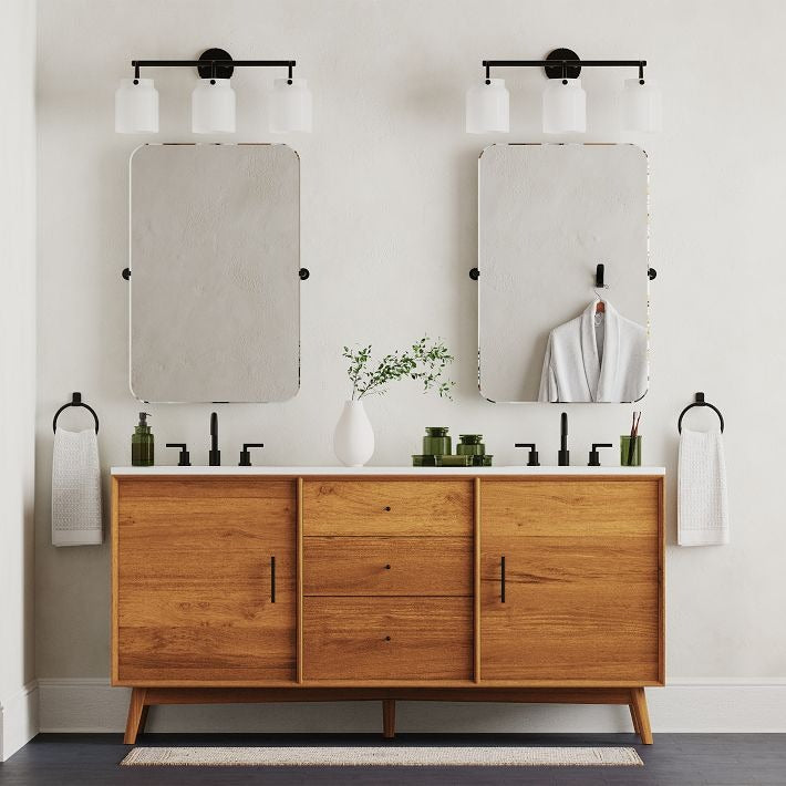 Hanton Modern 3-Light Wall Sconce - Metal Bathroom Fixture