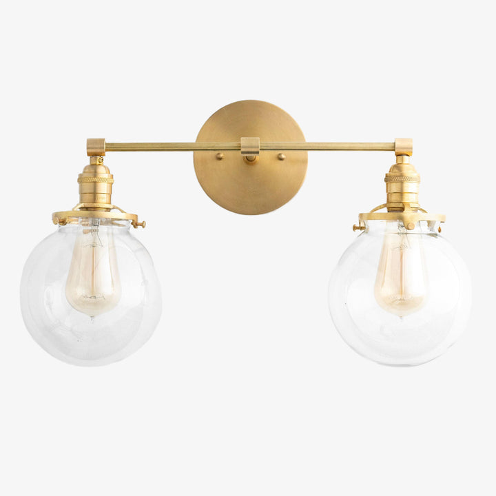 Lumio Globe Glaskugel-Waschtischleuchte – Moderne Badezimmerleuchte mit zwei Lichtern