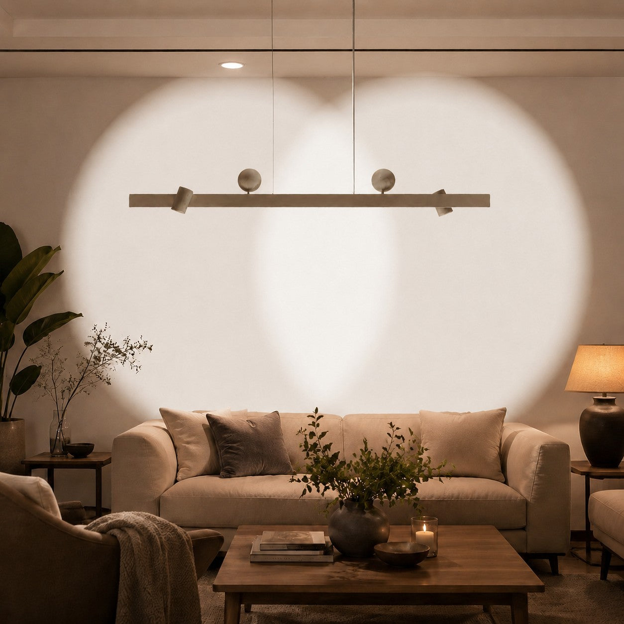 Linear Wall-Wash Dining Pendant Light