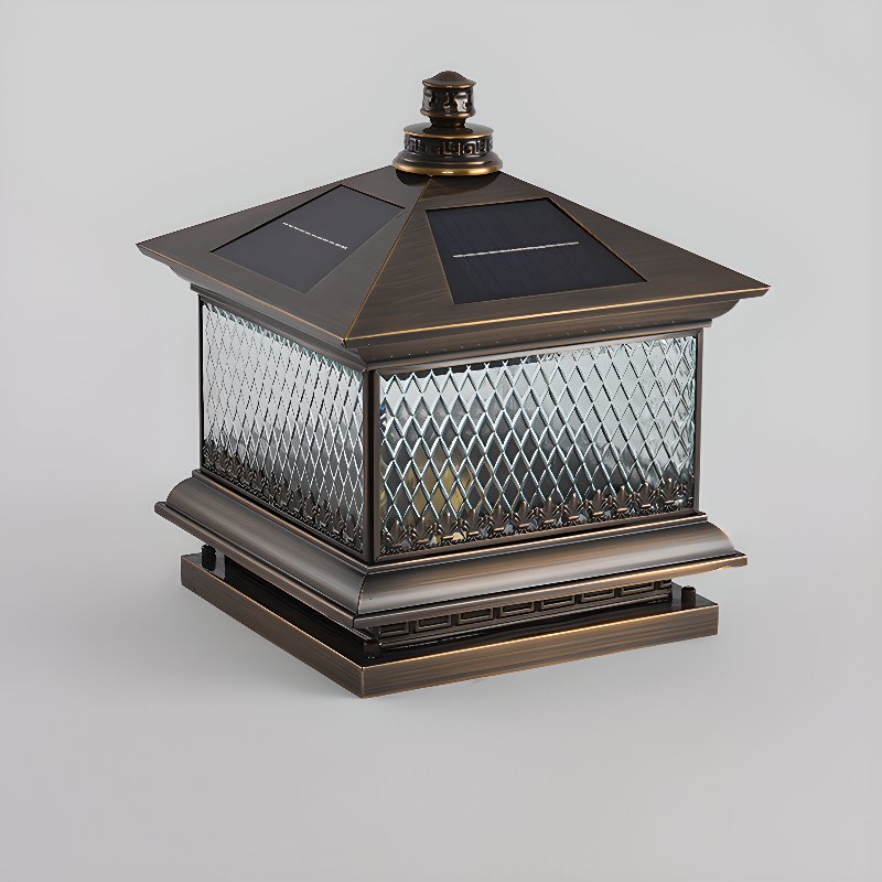 Solar-Pfostenleuchte Diamond – Elegante Außenleuchte aus Glas für Gartenwege