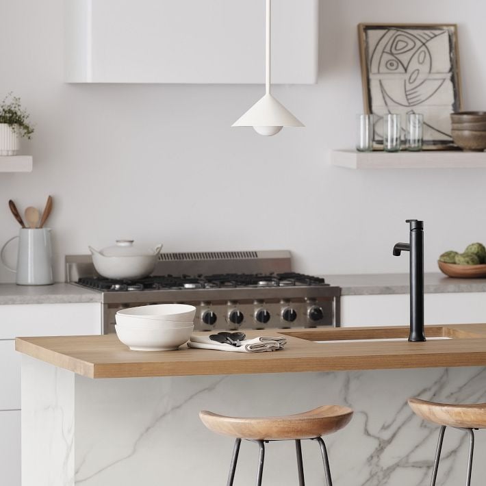 Brivana Cone Pendant Light - Mid-Century Adjustable Metal Kitchen Lamp