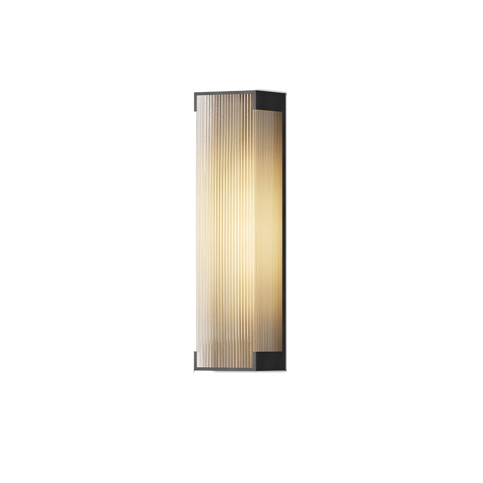 Rectangular Outdoor Wall Light - Modern Black Lamp for Porch & Garden