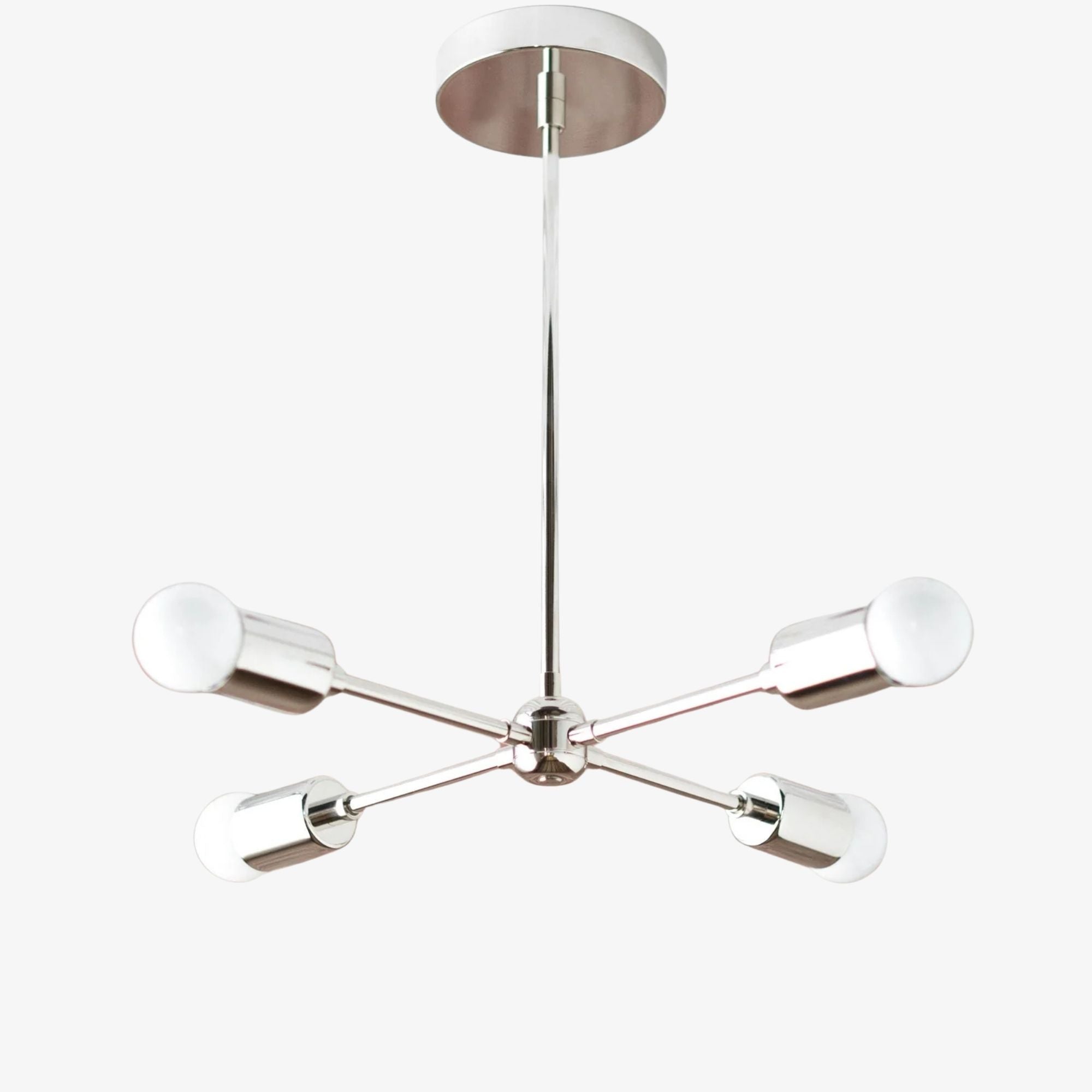 Mobilux Line Mid Century Gold Sputnik Chandelier - Geometric Brass Fixture