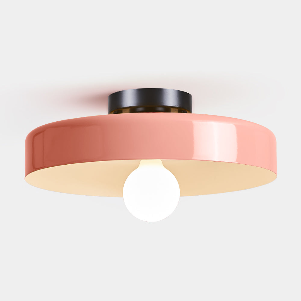 Flush Mount Art Decor Ceiling Light - Iron Round Fixture for Entryway