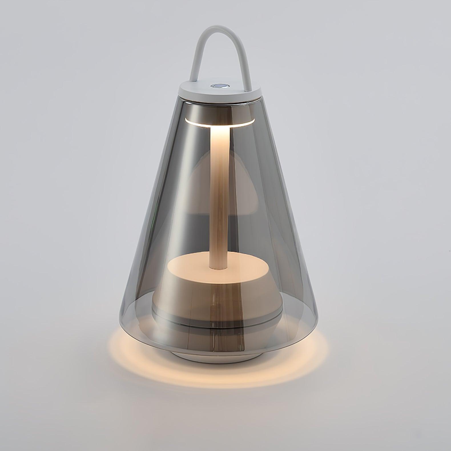 Table Lamp - Rechargeable Glass LED Light for Indoor Use