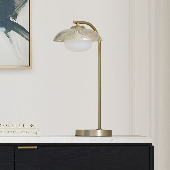 Elorina Perforated Metal Table Lamp – Modern Design