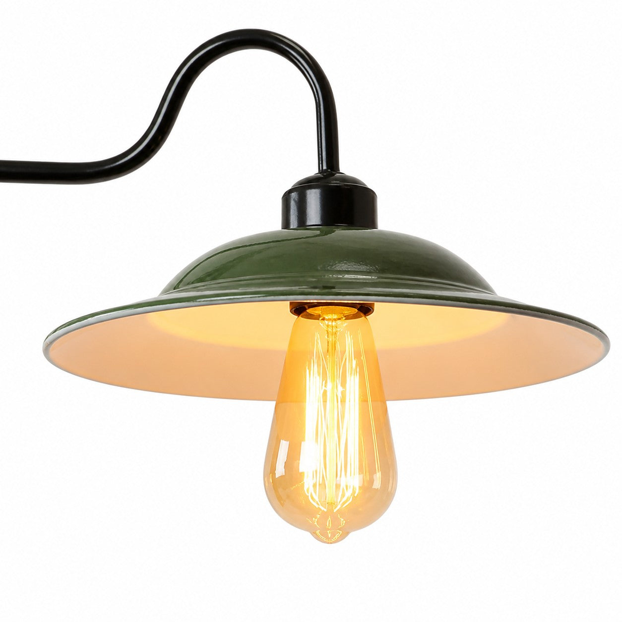 Green Enamel Industrial Chandelier