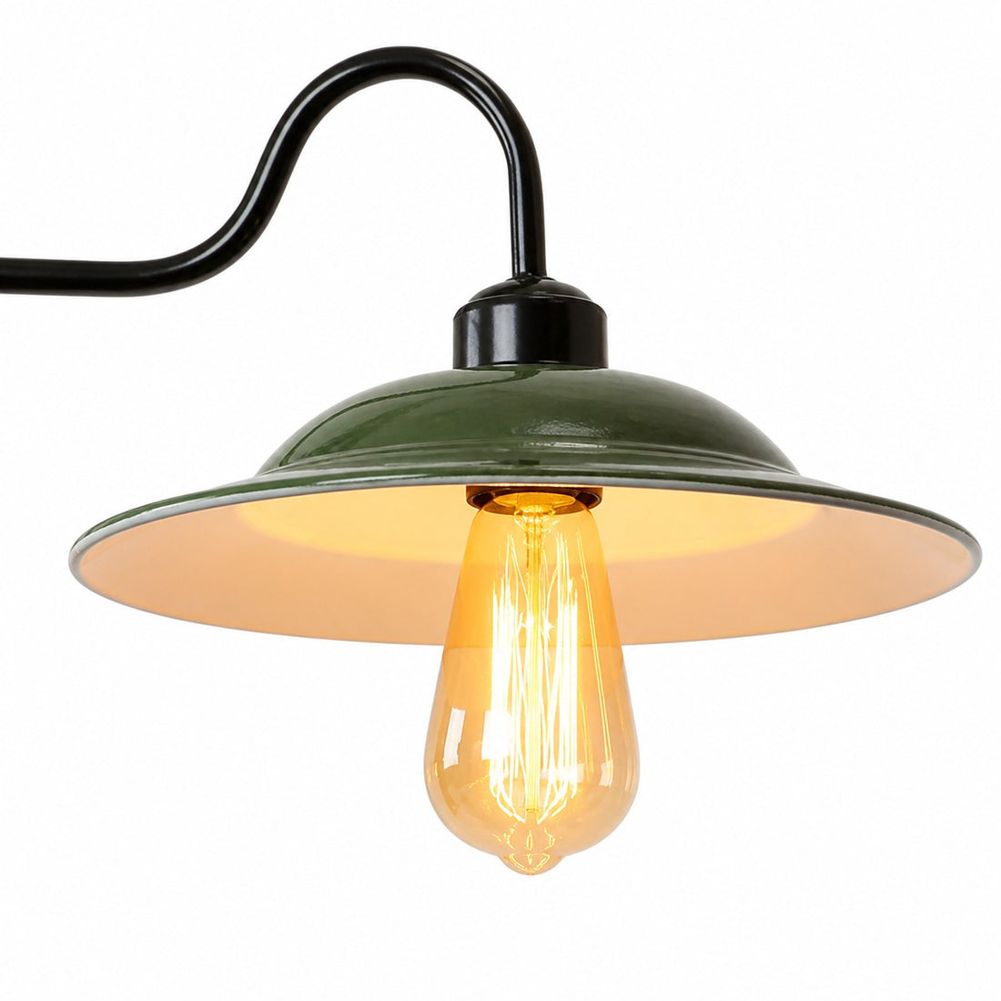 Green Enamel Industrial Chandelier