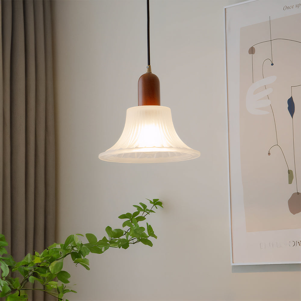 Retro Glass Pendant Light - Creative Bedroom Lighting Vintage