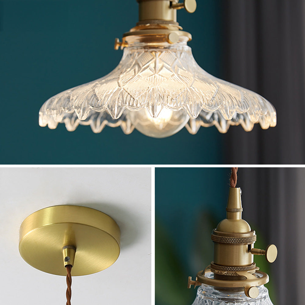 Small Glass Pendant Light - Modern Kitchen Island Lighting Minimalist