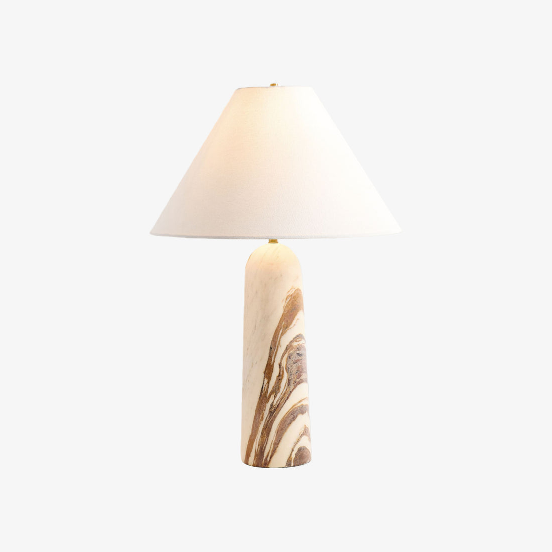 Albi Minimalist Marble Table Lamp – Elegant Fabric Shade Suitable for Any Room