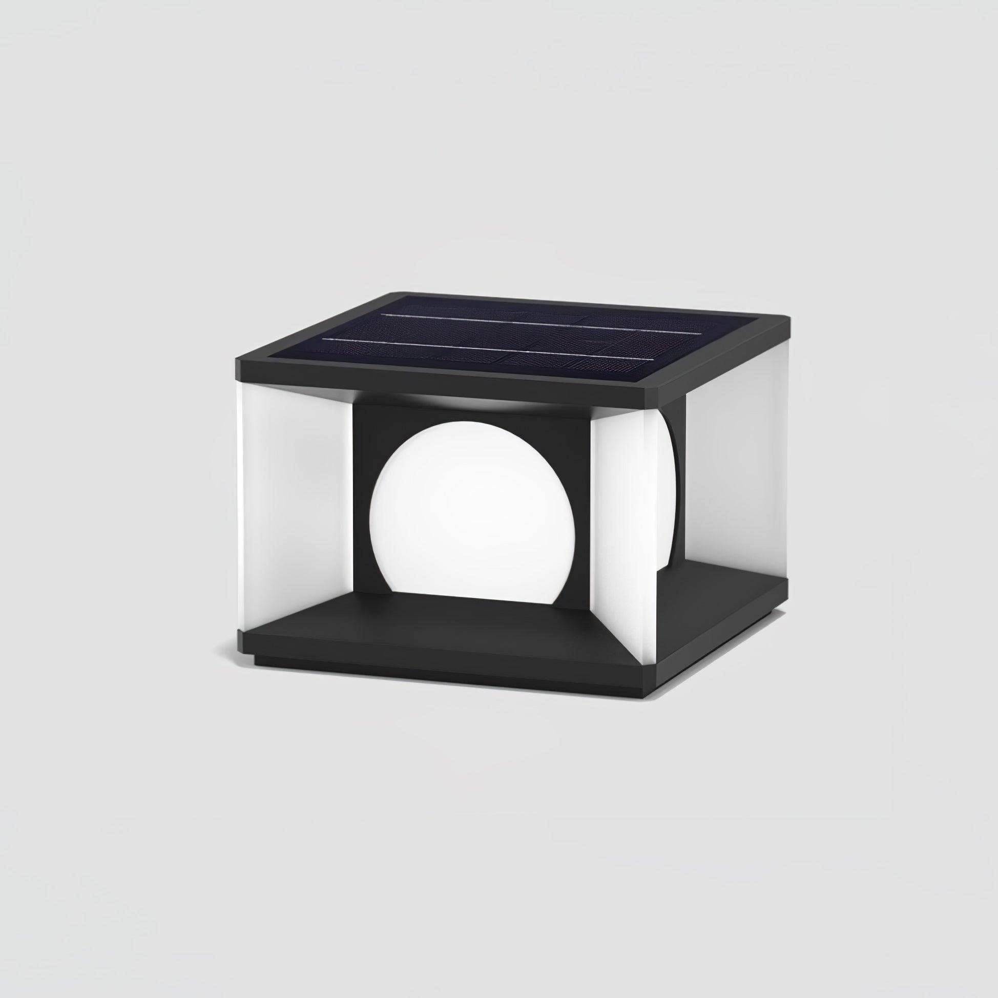 Eclipse Cube Outdoor Post Light - Weatherproof Garden & Pathway Lighting
