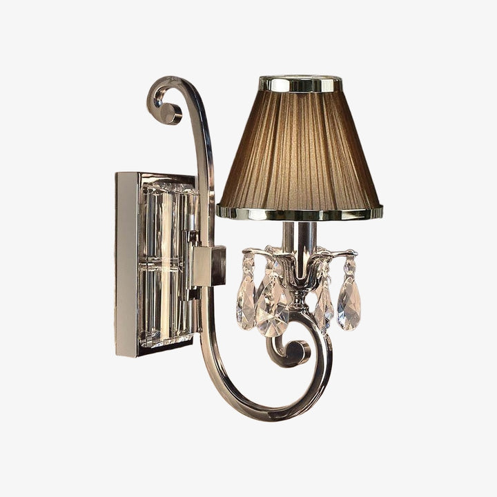 Talonis Luxury Crystal Wall Sconce – Chrome Finish Frame for Bedrooms and Home Décor