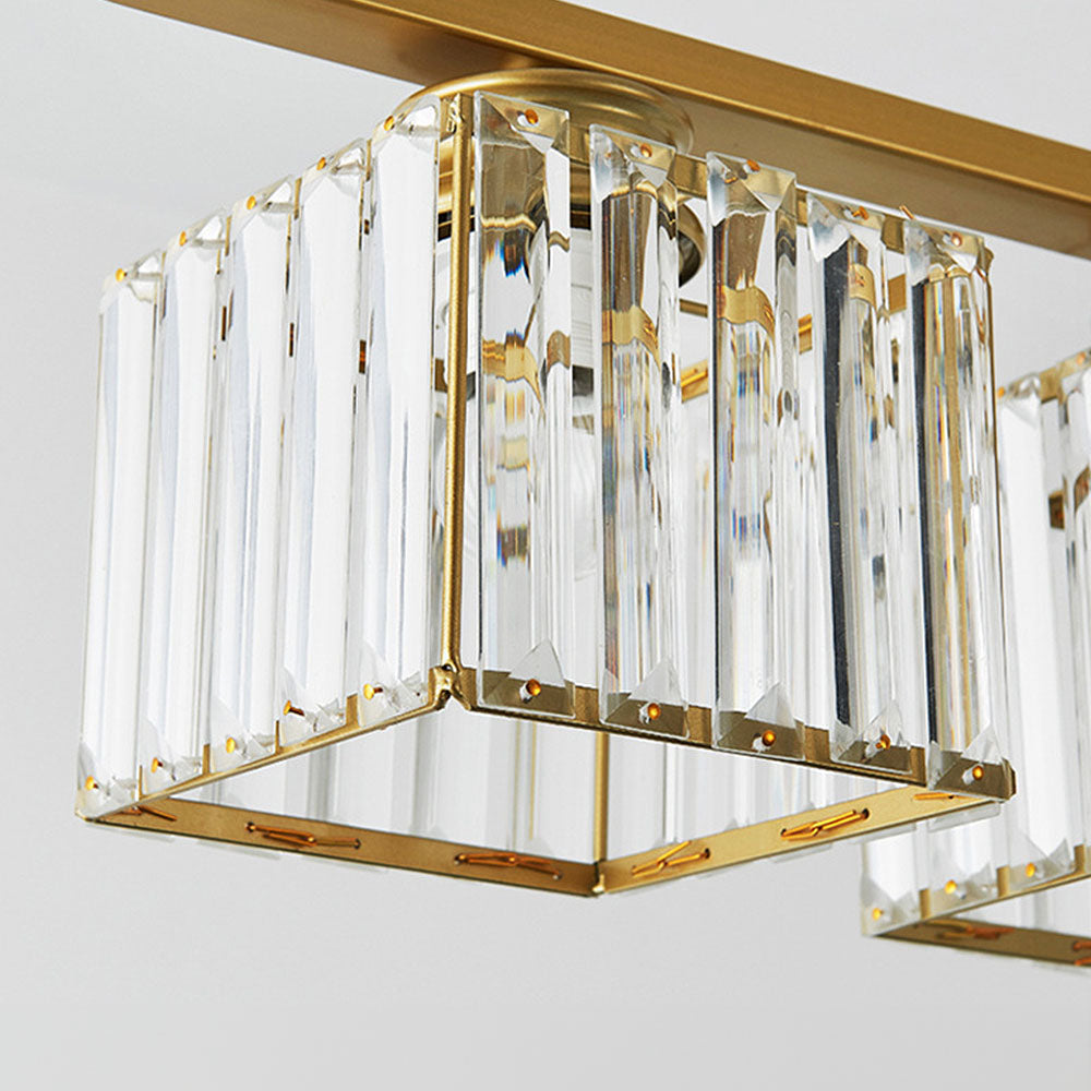 Crystal Island Pendant Light - Multi-Head Bird Theme Luxe Design