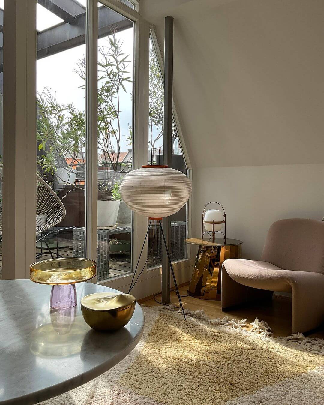 Rice Paper Floor Lamp - Bamboo Frame Soft Light for Living Room